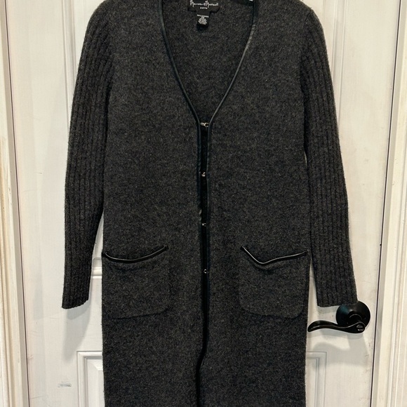 Womens Petite Mercer & Madison Gray Duster Cardigan Sweater Size Medium - Picture 1 of 5